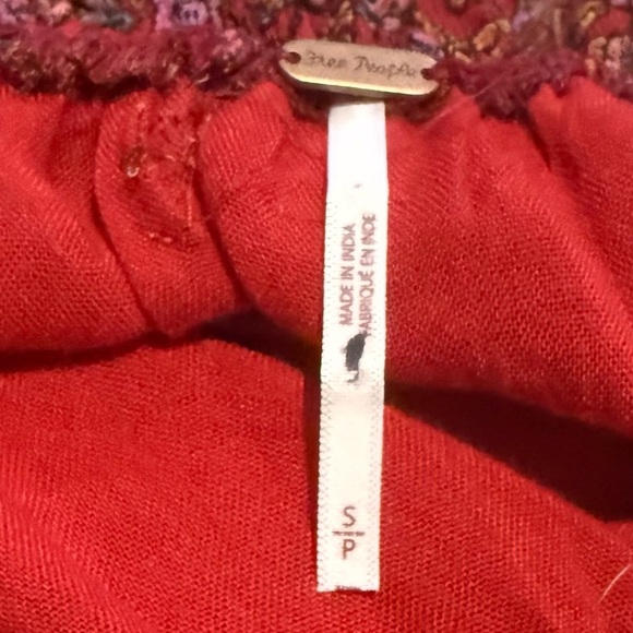 Free People Red Ruffled Backless Babydoll Dress - Picture 8 of 9